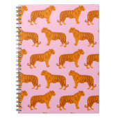タイガーアニマルピンクモダン ノートブック (正面)