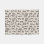 タイガーアニマルピンクモダン フリースブランケット (正面(横))