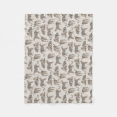 タイガーアニマルピンクモダン フリースブランケット (正面)