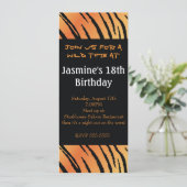 タイガーアニマルプリントバースデーパーティーイベント招待状 招待状 (スタンド正面)