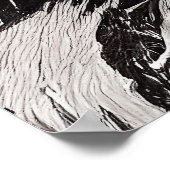 タイガーアニマルワイルド自然イラストレーションラインエピック ポスター (角)