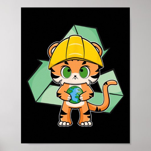 タイガーアニメ猫の地球の日 ポスター (正面)