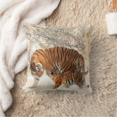 タイガーアンドクブデザインコットン装飾用クッション クッション (ブランケット)