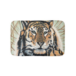 タイガーアートカラーペンシルスケッチ バスマット