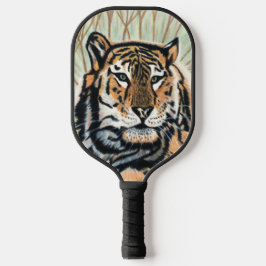 タイガーアートカラーペンシルスケッチ ピックルボールラケット