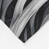 タイガーアートカラー部分白黒スケッチ フリースブランケット (角)