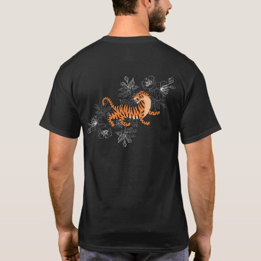 タイガーア日本のートスタイルさくらんぼブロッサム Tシャツ (裏面)