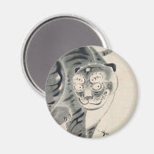 タイガーイラストレーションby伊藤若冲 マグネット (正面/裏面)