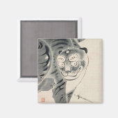 タイガーイラストレーションby伊藤若冲 マグネット (正面/裏面)