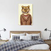 タイガーイン夕べ衣服 キャンバスプリント (インサイチュ (寝室))