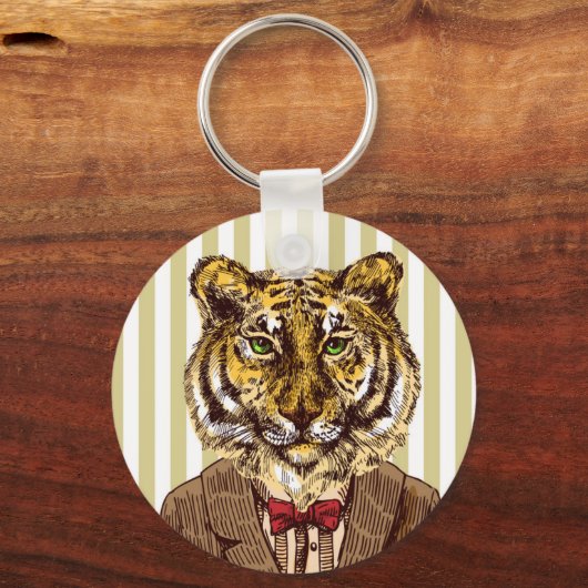 タイガーイン夕べ衣服 キーホルダー (正面)