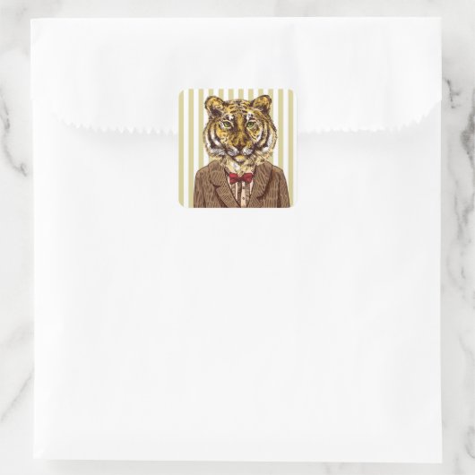 タイガーイン夕べ衣服 スクエアシール (バッグ)