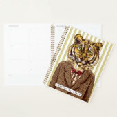 タイガーイン夕べ衣服 |名前の追加 プランナー手帳 (ディスプレー)