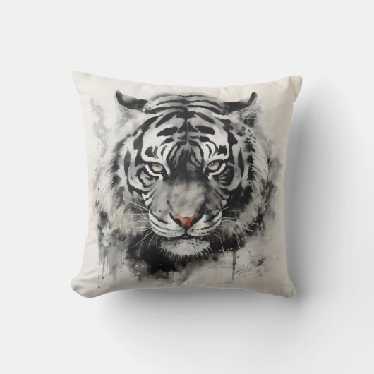 タイガーイ絵を描ンク クッション (正面)