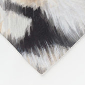 タイガーウォーターカラーバイミランダ フリースブランケット (角)