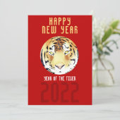 タイガーウォーターカラー中国のレッドニューイヤー2022〔占星術の〕十二宮図 シーズンカード (スタンド正面)