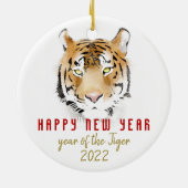 タイガーウォーター中国のカラー2022年新年〔占星術の〕十二宮図 セラミックオーナメント (裏面)