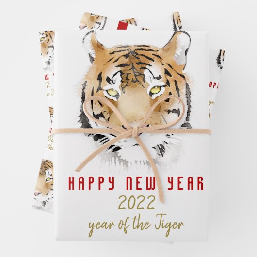 タイガーウォーター中国のカラー2022年新年〔占星術の〕十二宮図 ラッピングペーパーシート (インサイチュ)