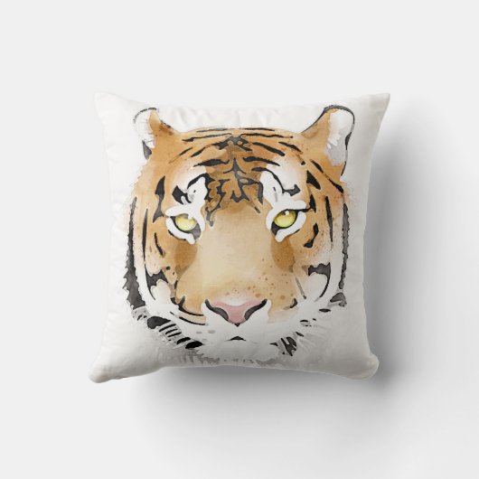 タイガーウォーター色大きな猫動物 クッション (裏面)