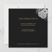 タイガーエレガントフローラサプライズ誕生日パーティー 招待状 (裏面)