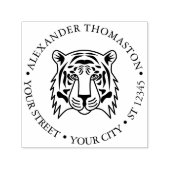 タイガーエレガントヘッドラウンド名差出人住所 セルフインキングスタンプ (デザイン)