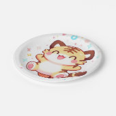 タイガーエレガントベイビーシャワー ペーパープレート (アングル)