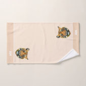 タイガーエレガント顔オンシャンパンベージュ バスタオルセット (ハンドタオル)
