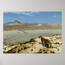 タイガーオンザウォッチバイジャンレオンジェローム ポスター