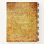 タイガーオーキッドヴィンテージ紙スタイルアート ノートブック (裏面)