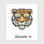 タイガーカッコいいサングラス顔ベンガルグローリングマウスC シール (シート)