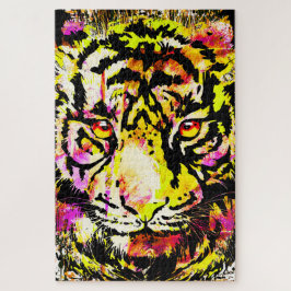 タイガーカッコいいパズル – イエロータイガースケッチパズル ジグソーパズル