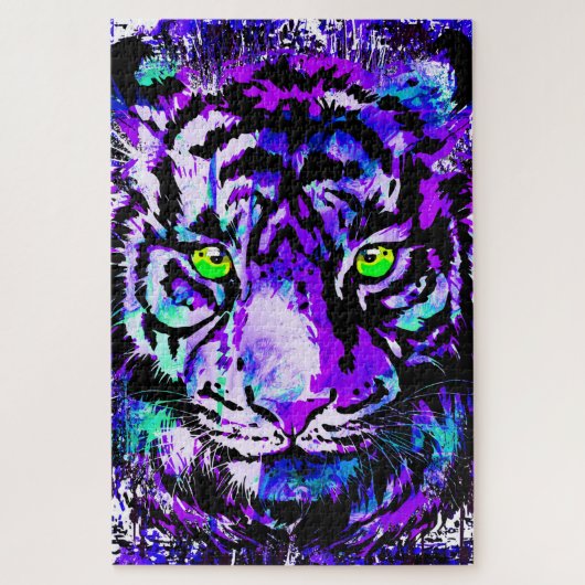 タイガーカッコいいパズル – ブルータイガースケッチパズル ジグソーパズル (縦)