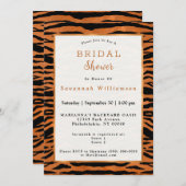 タイガーカッパーアニマルプリントブライダルシャワー 招待状 (正面/裏面)