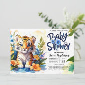 タイガーカッブのワイルドフラワーベビーシャワー 招待状 (スタンド正面)