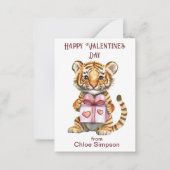 タイガーカッブキッズバレンタイン教室パーティー ノートカード (正面)