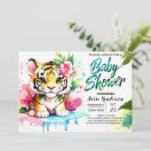 タイガーカッブベビーガールシャワー 招待状 (スタンド正面)