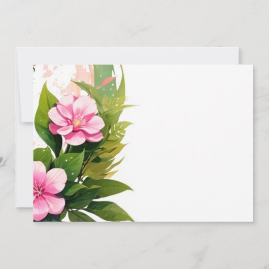 タイガーカッブベビーガールシャワー 招待状 (裏面)