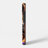 タイガーカッブ、紫色の花 iPhoneケース (左側面)