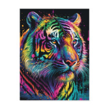 タイガーカラフルはがき