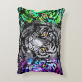 タイガーカラフルヘッド – タイガーのアートワーク – タイガーの枕 アクセントクッション (裏面(縦))