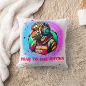タイガーカラフル顔 クッション (ブランケット)