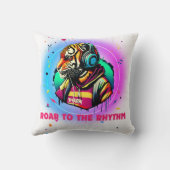 タイガーカラフル顔 クッション (裏面)