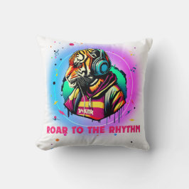 タイガーカラフル顔 クッション
