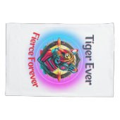 タイガーカラフル顔 枕カバー (裏面)