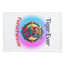タイガーカラフル顔 枕カバー