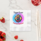 タイガーカラフル顔 縁ありカクテルナプキン (インサイチュ)