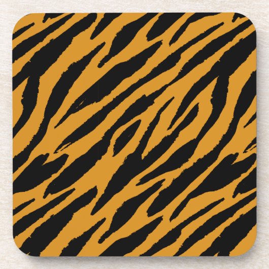 タイガーカラーパターン動物の恋人 コースター (正面)