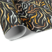 タイガーカラーパターン動物 ラッピングペーパー (ロールコーナー)