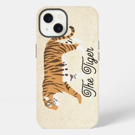 タイガーカラーブロック iPhoneケース (裏面)