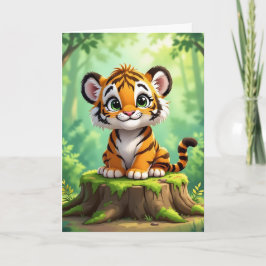 タイガーカラーリングページキッド誕生日 カード